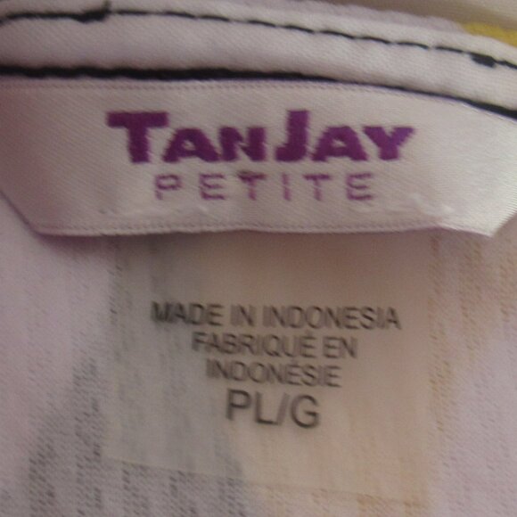 Tan Jay Yellow, Black and White Sleeveless Top, Petite, Size L, NWT. E1113 - Picture 3 of 5